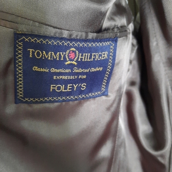 Vintage Tommy Hilfiger Mens Blazer Jacket Brown Plaid Virgin Wool 44R - Picture 6 of 16